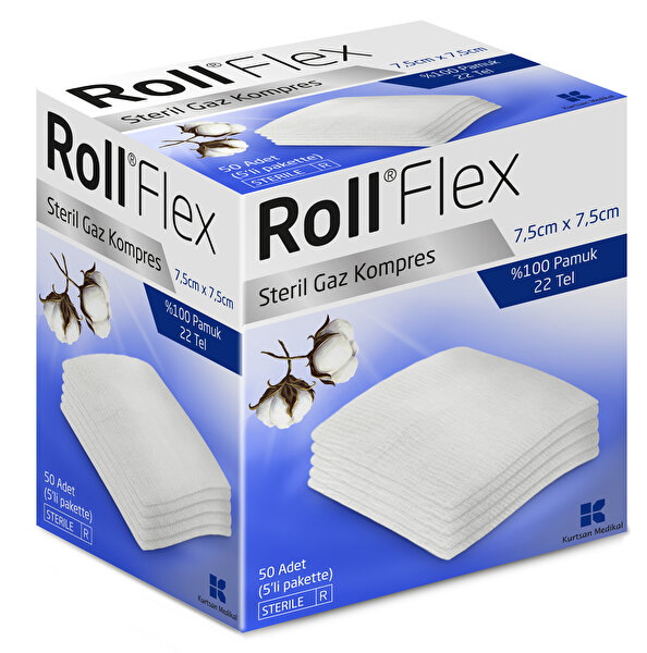 Picture of Roll Flex Sterile Gauze Compress 7.5x7.5cm 50pcs