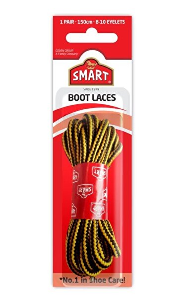 Picture of Smart Boot Laces Yellow/Brown, One Pair, 150 Cm