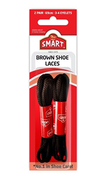Picture of Smart Shoe Laces Brown, Two Pairs, 69 Cm