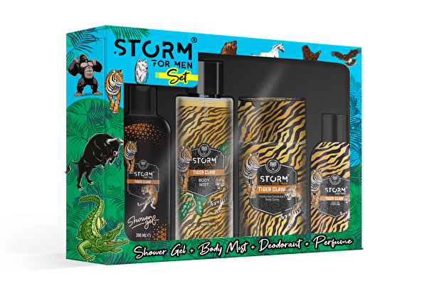 Picture of Storm Set Tiger Claw Shower Gel+Edp+Deodorant+Body Mist