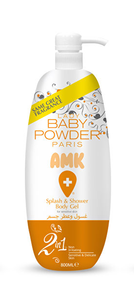 Picture of Lady Baby Powder Amk Splash Shower Gel Orange 800 Ml 