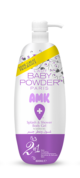 Picture of Lady Baby Powder Amk Splash Shower Gel Purple 800 Ml 