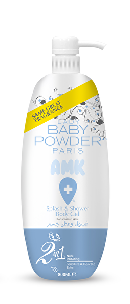 Picture of Lady Baby Powder Amk Splash Shower Gel Blue 800 Ml 
