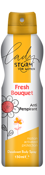 Picture of Lady Storm Deodorant Spray For Women Anti Perspirant Fresh Bouquet 150 Ml