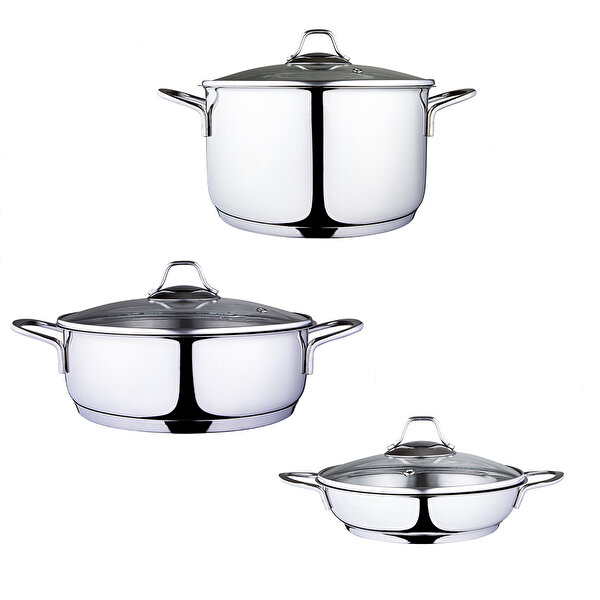 Picture of Serenk Modernist 6 Pieces Steel Cookware Set