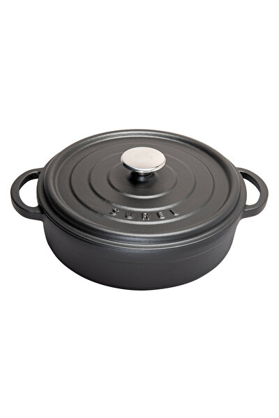 Picture of Sürel   Cast iron round shallow casserole   28 cm black