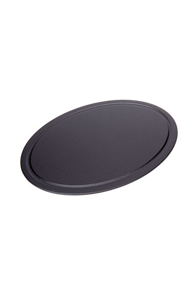 Picture of Sürel Cast iron oval serving plate  23X33 cm black