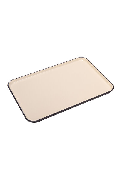 Picture of Sürel Cast iron rectangular flat meat plate  20X30 cm white