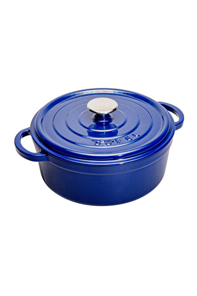 Picture of Sürel Cast iron round casserole blue 28 cm