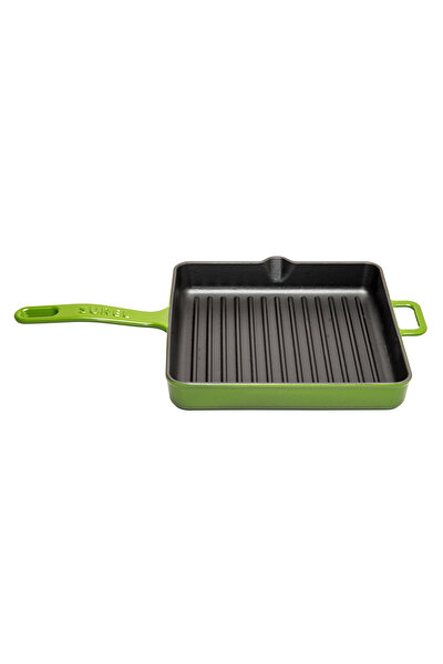 Picture of Sürel Cast iron square grill pan   25x25 cm green