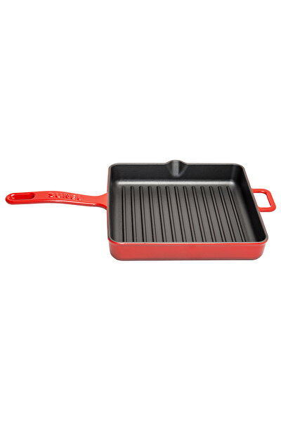 Picture of Sürel Cast iron square grill pan   25x25 cm red