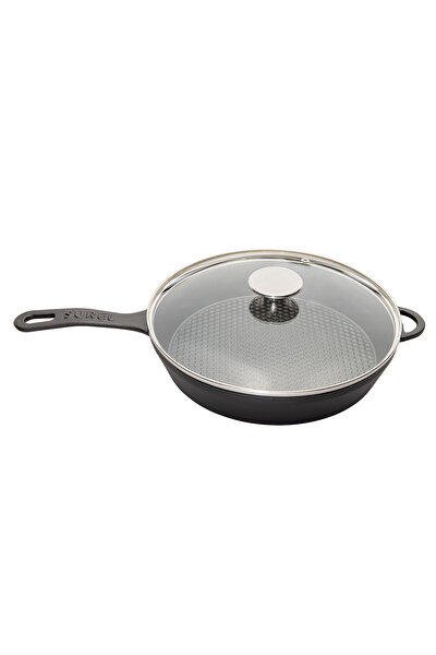 Picture of Sürel Cast iron glass lid  fry pan 28 cm black