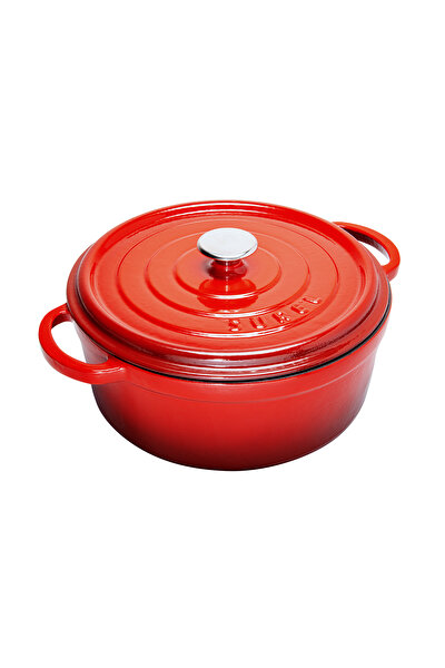Picture of Sürel Cast iron round casserole     32 cm red