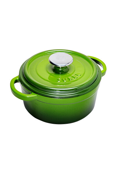 Picture of Sürel Cast iron round casserole      20 cm degrade green