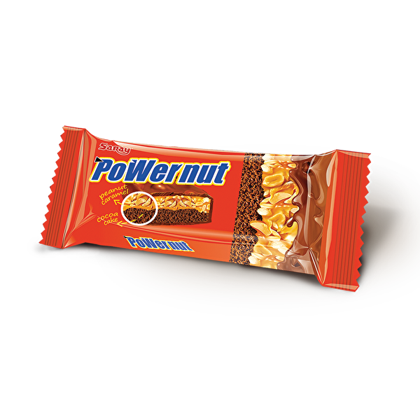 Picture of Powernut Milky Chocolate Coated With Peanut Caramel And Chocolate Cake 35G