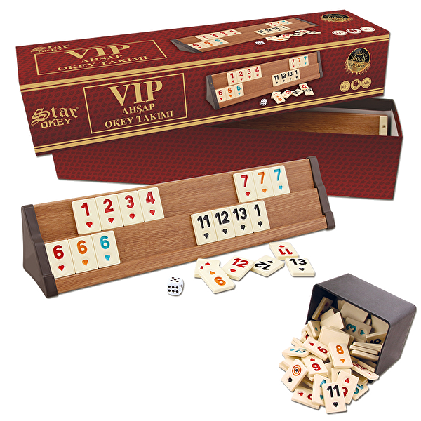Picture of Star VIP Wooden Okey Set - Light Color