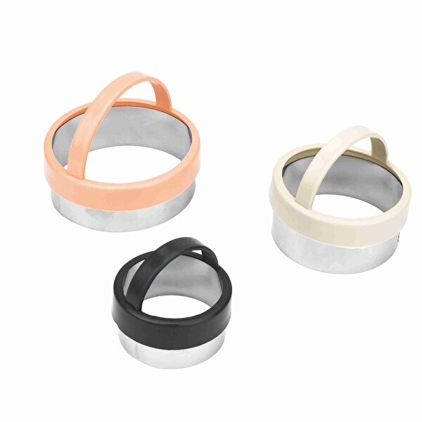 Picture of Sun Plastik Round Cookıe Cutters Wıth Handle (3pcs)