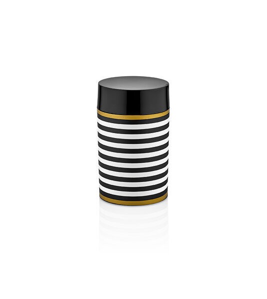 Picture of Sun Plastik Round Contaıner 0,8lt (Black & Whıte Desıng ) 