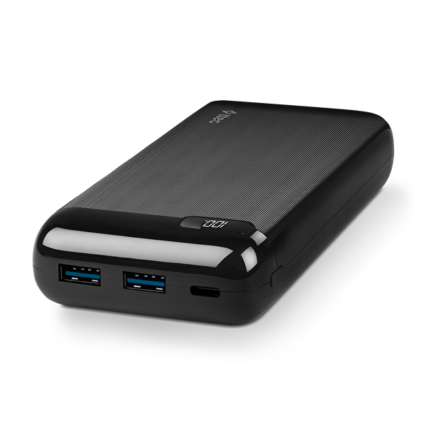 Picture of ttec PowerSlim Pro LCD PD 20.000 mAh Powerbank with USB-C Input/Output,Black