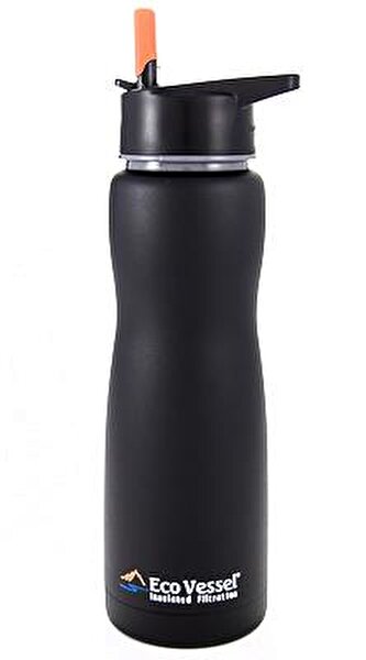 Eco Vessel Aqua Vessel Insulated Filtre Bottle Termos 0.75 Litre-SİYAH. ürün görseli