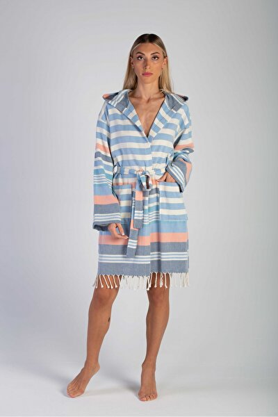 Picture of CHAPUTS Trivia Navy Blue Bathrobe