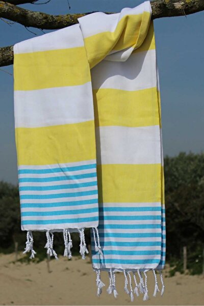 Picture of CHAPUTS Boreas Yellow & Turquoise Peshtemal