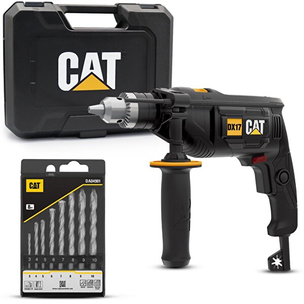 Picture of CAT DX17.1 750Watt 13mm Profesyonel Darbeli Matkap + 8 Parça Aksesuar