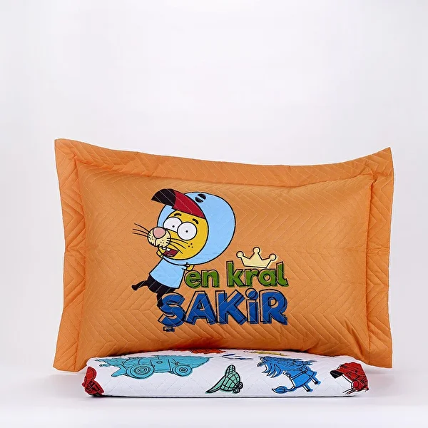 Picture of Hobby Kral Şakir Best Kral Şakir - Licensed Quilted Bedspread with Pillows