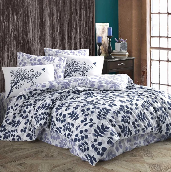 Picture of Hobby Silvia Navy Blue - Ranforce Double Duvet Cover Set