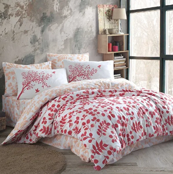 Picture of Hobby Silvia Red - Ranforce Double Duvet Cover Set