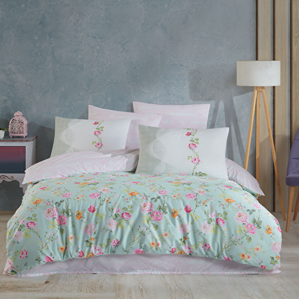 Picture of Hobby Carmela Green - Ranforce Double Duvet Cover Set