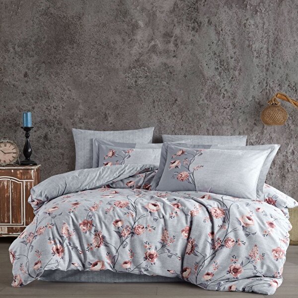 Picture of Hobby Benita Gray - Poplin Double Duvet Cover Set