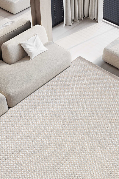Picture of Koza Halı Rosso Cream Woven Sisal Rug Jute Rug Kilim Living Room Sitting Room Bedroom Hallway Rug 23033A 60 x 100