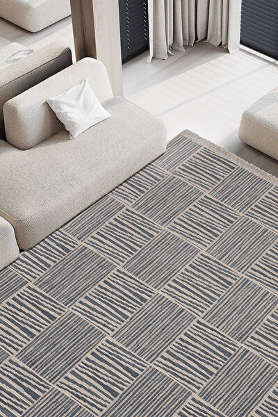 Picture of Koza Halı Rosso Anthracite Woven Sisal Carpet Jute Carpet Rug Living Room Bedroom Hallway Carpet 23043A 60 x 100