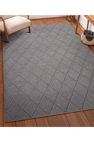 Picture of Koza Carpet Koza Premium Tahar Gray Hand Woven Living Room Hall Bedroom Children's Room Hallway Carpet 99001 120 x 180