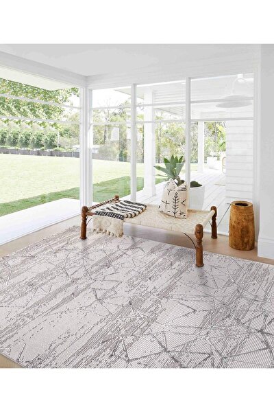 Picture of Koza Carpet Koza Hayad Kilyos Gray Acrylic Carpet Living Room Sitting Room Bedroom Corridor Machine Carpet 45984 80 x 150