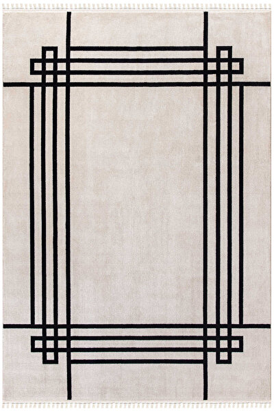 Picture of Koza Carpet Koza Premium Amour Cream Carpet Living Room Bedroom Hallway Machine Carpet 53096 196 x 290