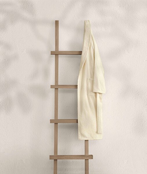 Picture of Koza Home Likya 100% Cotton Single Cream Dowry Bathrobe 1043A SM