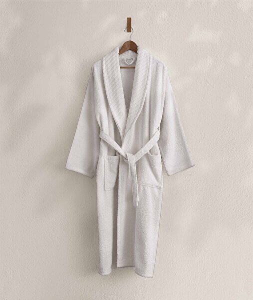 Picture of Koza Home Likya 100% Cotton Single White Dowry Bathrobe 1044A SM