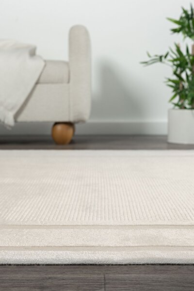 Picture of Koza Carpet Koza Premium Lara Cream Carpet A0251A Living Room Sitting Room Bedroom Corridor Machine Carpet 240 x 340