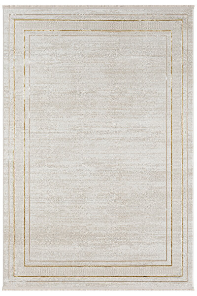 Picture of Koza Carpet Koza Hayad Beige Gold Carpet Living Room and Sitting Room Bedroom Corridor Machine Carpet 51507B 80x150