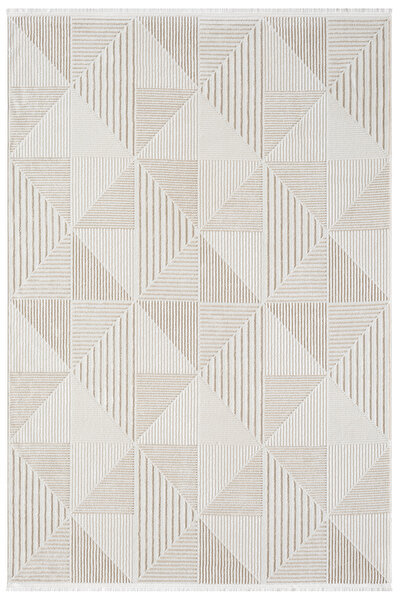 Picture of Koza Carpet Koza Hayad Helsinki A0923B Beige Living Room Sitting Room Bedroom Corridor Machine Carpet 200x290