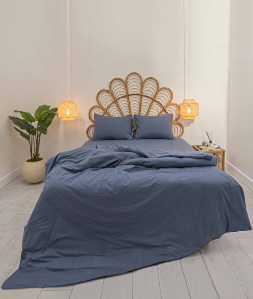 Picture of Koza Home Pacifico Duvet Cover Set Cotton Navy Double 200x220 9554A Double