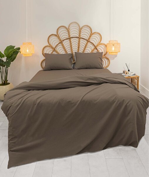 Picture of Koza Home Calmo Duvet Cover Set Brown Single 160x220 9559A Single