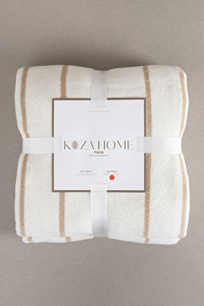 Picture of Koza Home Twin Blanket Soft Cotton Single Blanket Coffee Cream 150 x 200 5024A Single
