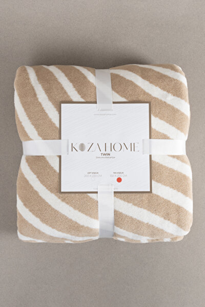 Picture of Koza Home Twin Blanket Soft Cotton Single Blanket Coffee Cream 150 x 200 5032A Single