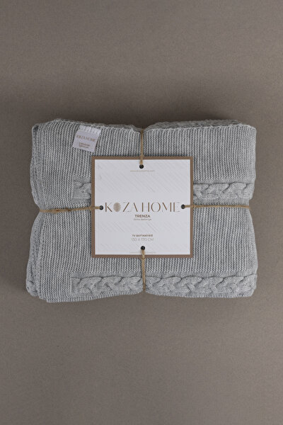 Picture of Koza Home Trenza Gray Tv Blanket 130x170 15032 130 x 170