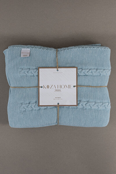 Picture of Koza Home Trenza Blue Single Blanket 160x220 15046 Single
