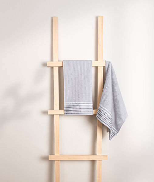 Picture of Koza Home Limira 2-Pack Gray Face Dowry Towel 50x90 2247 50 x 90