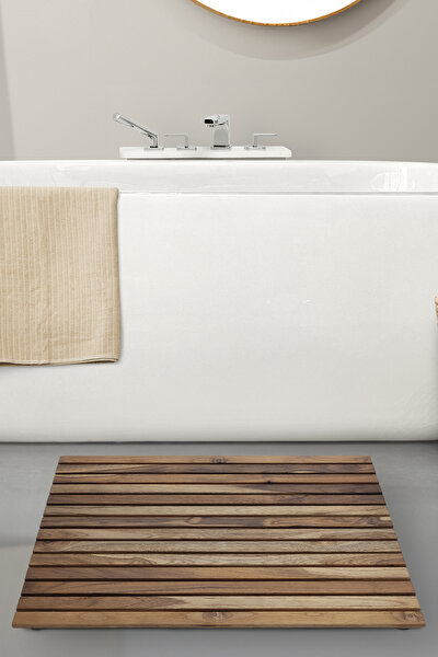 Picture of Koza Home Estera Teak Wood Bath Mat 60x90 9984 60 x 90
